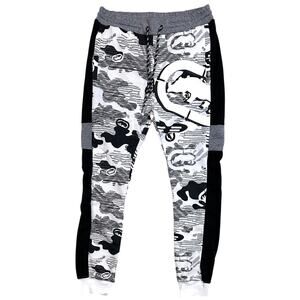 Ecko Unltd Men's Sweatpants Side Coloblock Camo Fleece Jogger